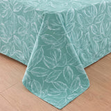 Imprimer Lilac - Leaf Printed Dohar Blanket (Aqua Blue)
