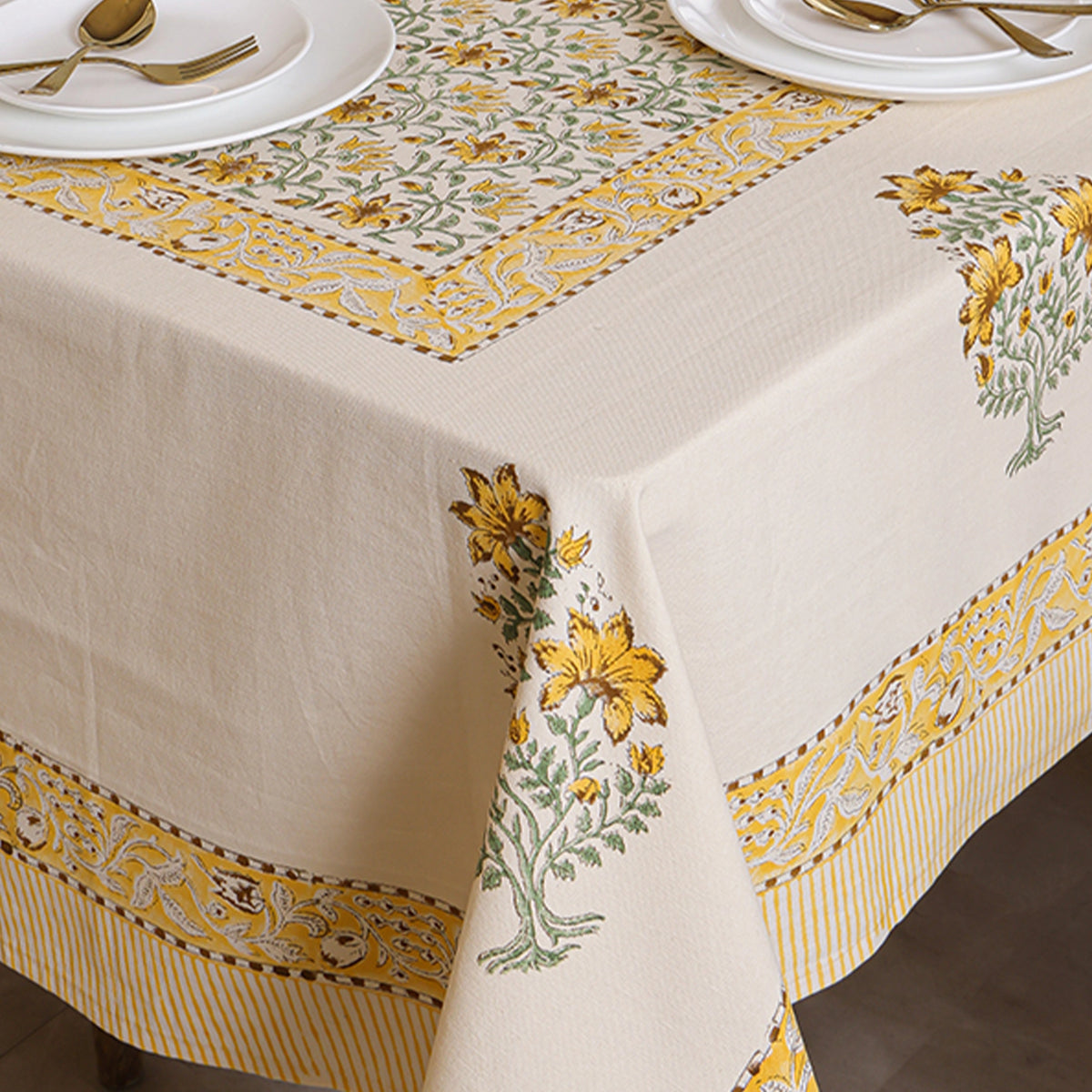 Handblock Table Cover (Sunbeam)