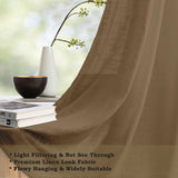 Fort Absolute - Dark Brown Loop Sheer Curtain