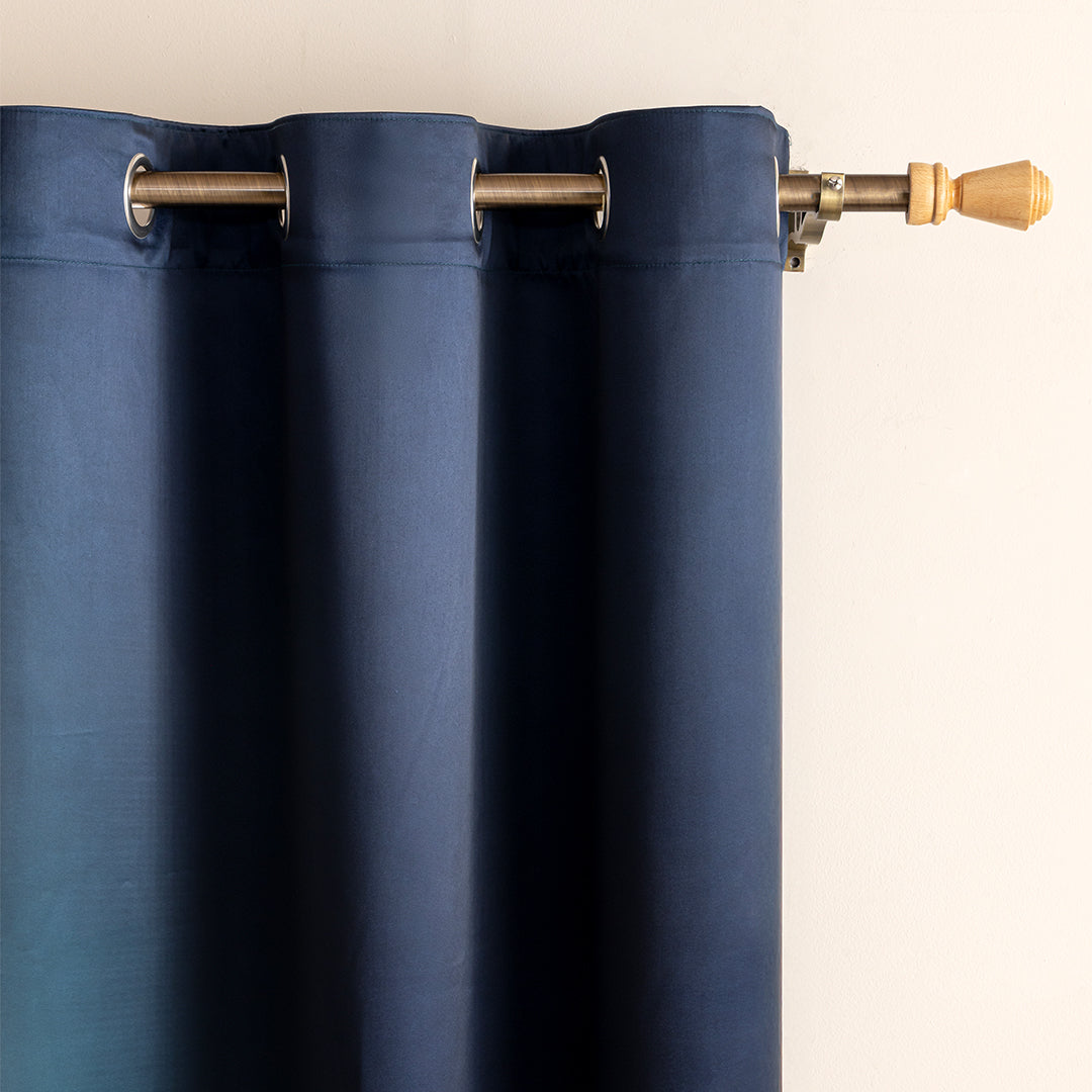 Blackout Ombre Curtain (Turquoise & Blue)