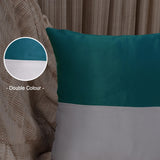Double Color Pattern Cushion Cover (Blue & White)