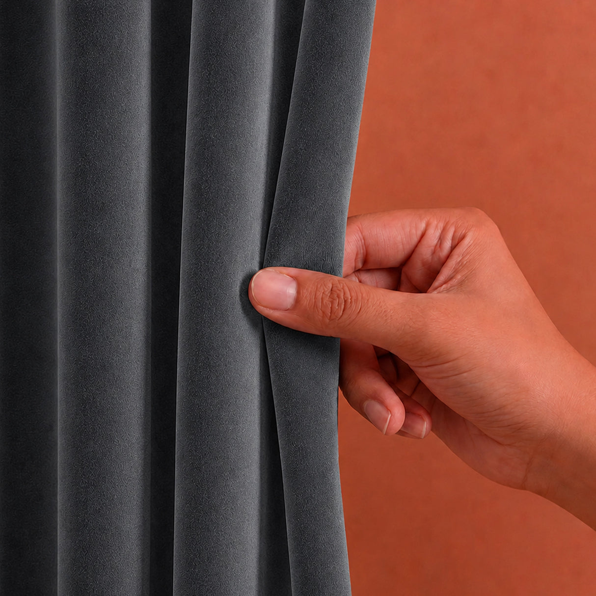 Fort Royal - Rod Pocket Velvet Curtain (Grey)