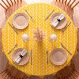Cotton Quatrefoil Printed Dining Table Cover