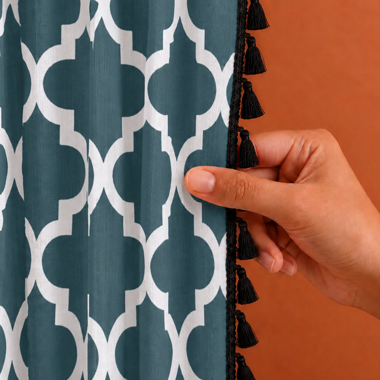 Imprimer Handpicked Soleil - Printed Semi Blackout Curtain (Blue)