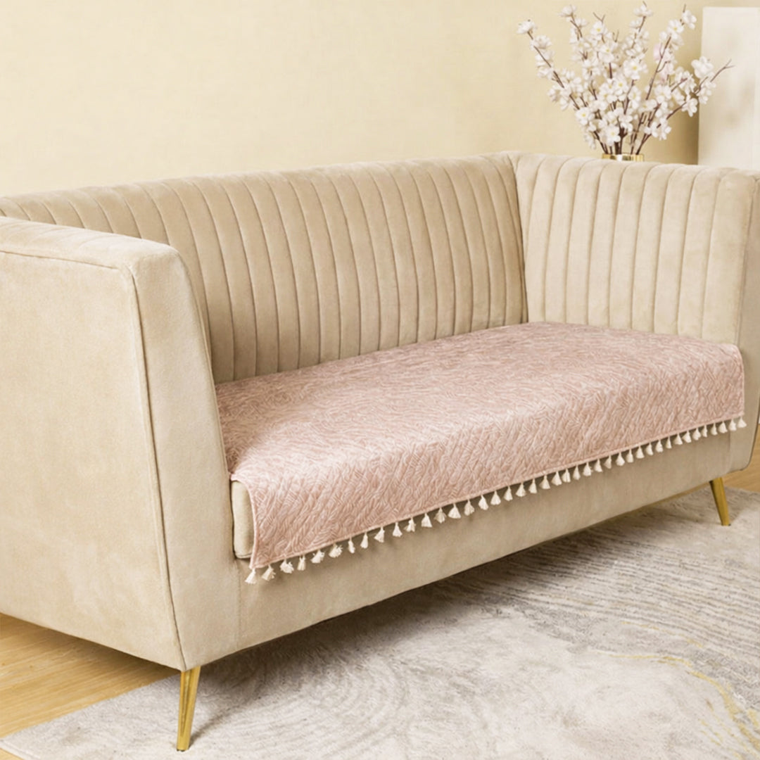 Opaline Drift - Printed Sofa Cover (Pink)