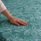 Imprimer Lilac - Leaf Printed Bedsheet (Aqua Blue)