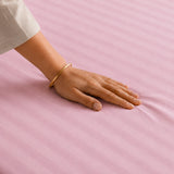 Breton Nap - Satin Stripes Bedsheet (Baby Pink)