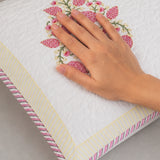 Pink Buta Quilted Pillow Covers