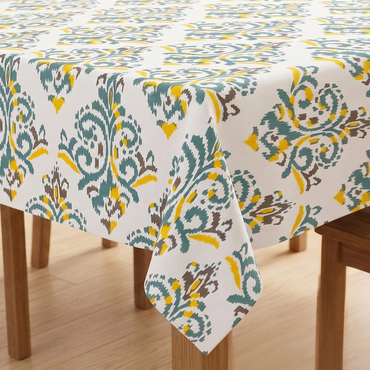 Imprimer Ikat - Printed Dining Table Cover (Yellow)