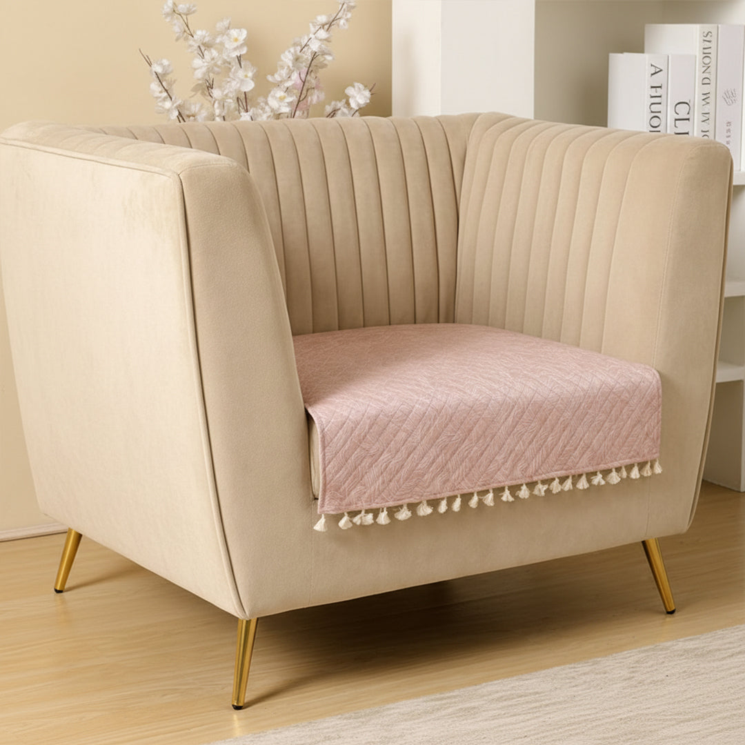 Opaline Drift - Printed Sofa Cover (Pink)