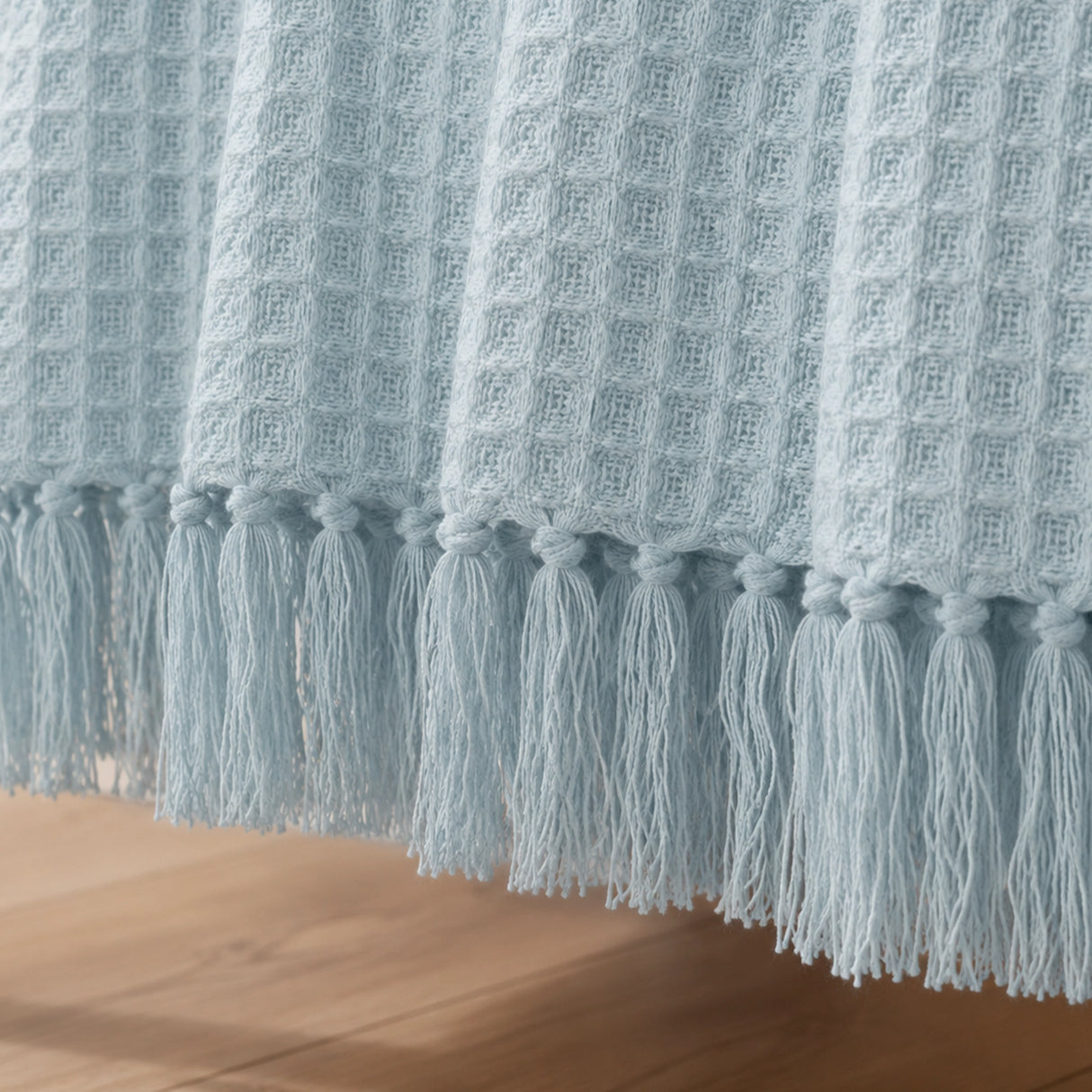 Ice Blue - Waffle Throw