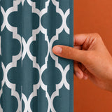 Imprimer Quatrefoil Printed Semi Blackout Curtain