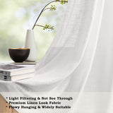 Fort Absolute - Back Tab Solid Sheer Curtain (White)