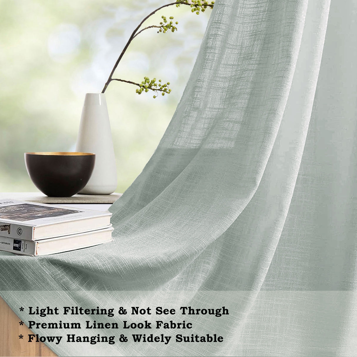 Fort Absolute - Silver Grey Loop Sheer Curtain