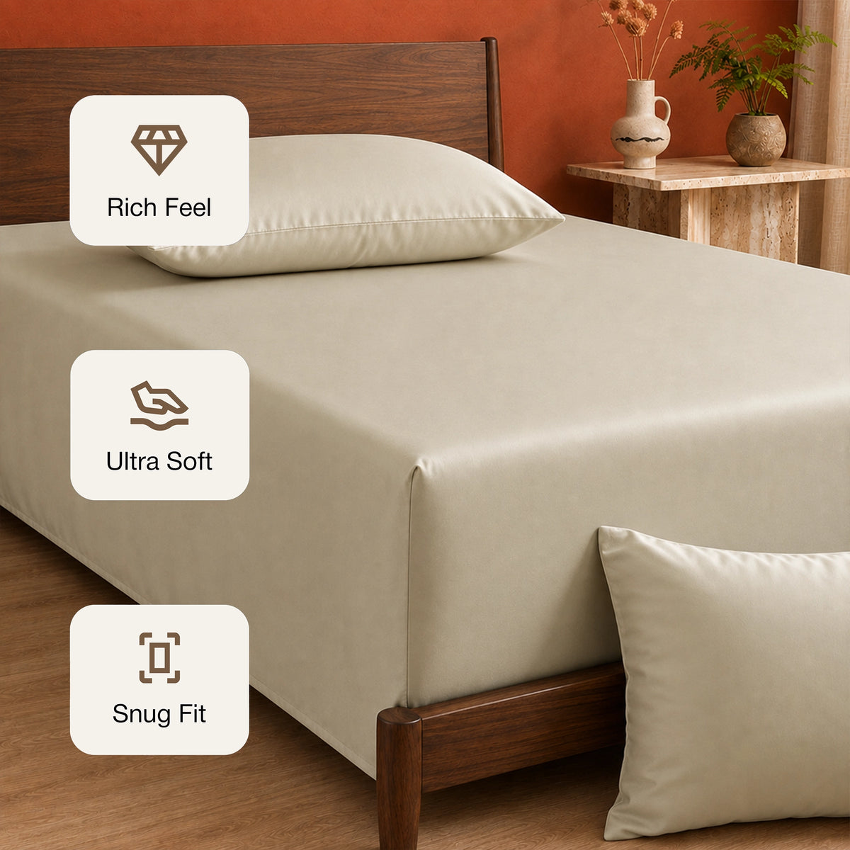 Organic Bamboo Fitted Sheet – Soft, Cool & Breathable