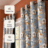 Imprimer Abstract - Digital Printed Blackout Curtain (Delicate Bloom)