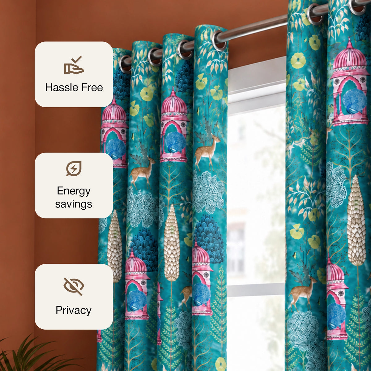 Imprimer Abstract - Digital Printed Blackout Curtain (Pichwai)
