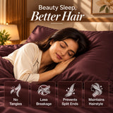 Premium Poly Satin Bedsheet – Soft, Smooth & Silky, Burgundy