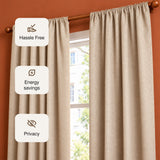 Opaline Beige Embossed Blackout Curtain (Rodpocket)