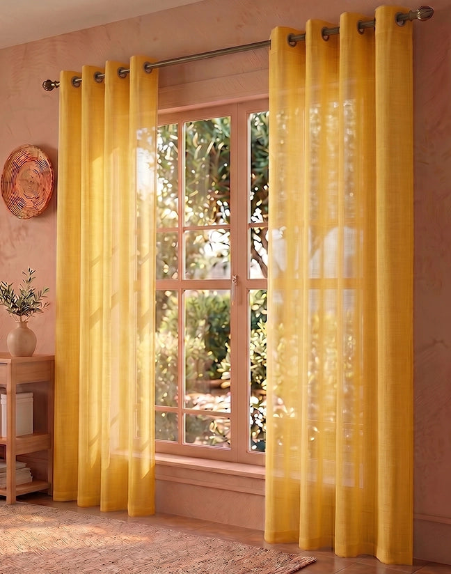 Fort Absolute - Yellow Sheer Curtain