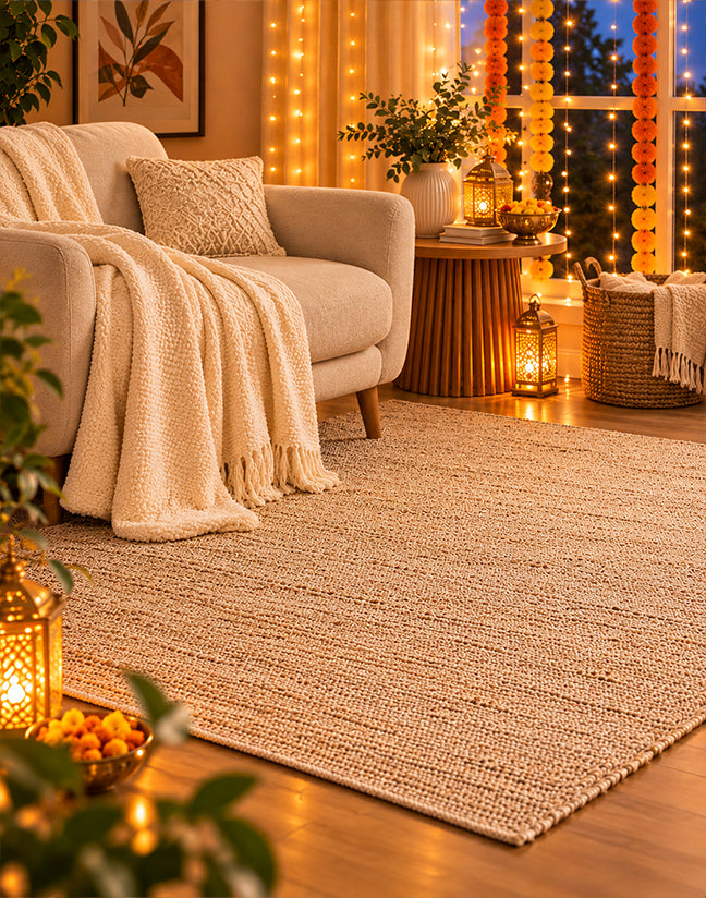 Cotton Jute Rug - Rectangular