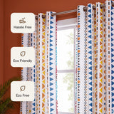 Imprimer Handpicked Santo - Printed Semi Blackout Curtain (Blue)