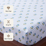 Soft Serenade - Floral Fitted Sheet (Blue)