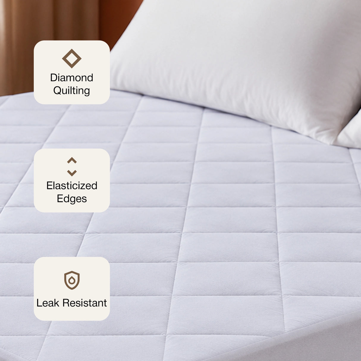 Ombre - Pure Shield Quilted Mattress Protector (White)