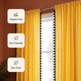 Imprimer Handpicked Aztec - Printed Semi Blackout Rod Pocket Curtain (Yellow)