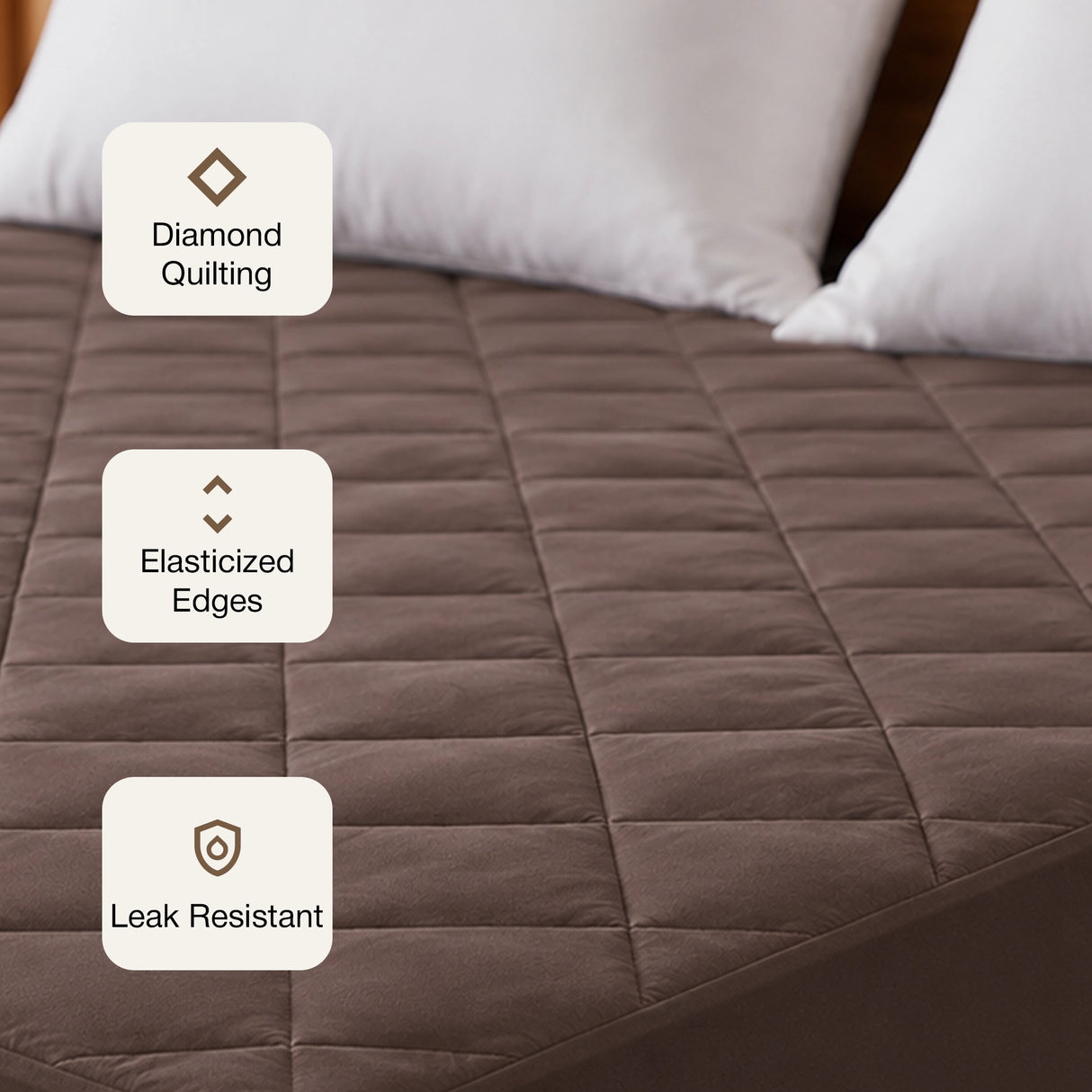 Ombre - Pure Shield Quilted Mattress Protector (Brown)