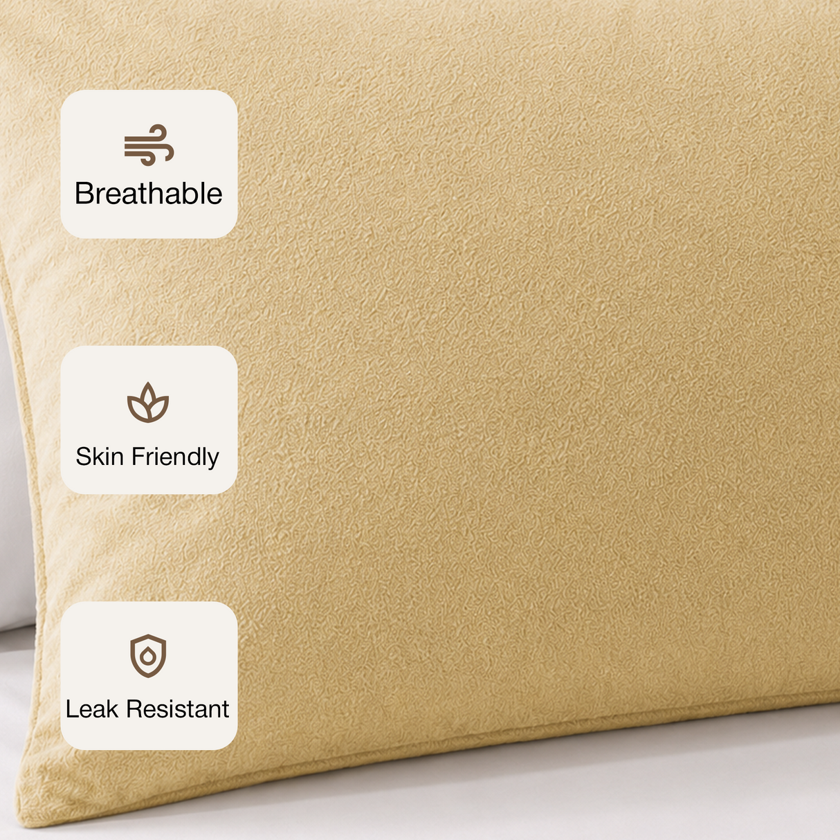 Terry Cotton Pillow Protector – Soft, Absorbent & Easy-Care Pillow Cover