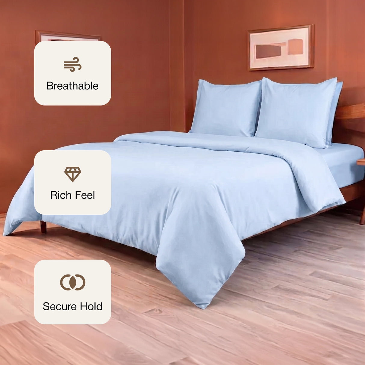 Fort Mellow - Solid Duvet Cover (Light Blue)