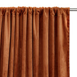 Fort Royal - Rod Pocket Velvet Curtain (Orange)