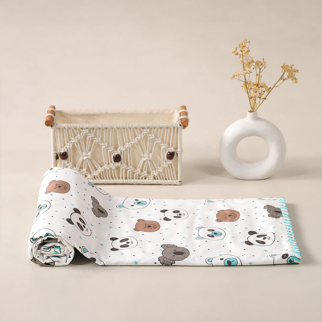 Printed Baby Dohar - Panda & Friends