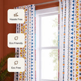 Imprimer Handpicked Santo - Rod Pocket Printed Semi Blackout Curtain (Multicolor)
