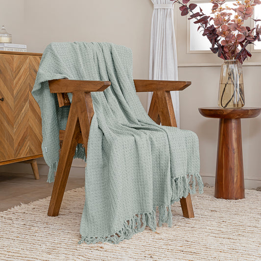 Ice Blue - Waffle ThrowIce Blue - Waffle Throw