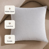 Fort Royal - Velvet Solid Dye Cushion Cover (White)