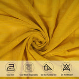 Cotton Solid Sheer Curtains (Yellow)