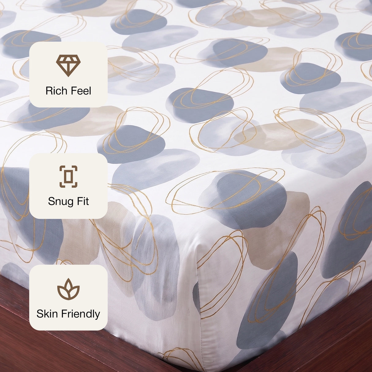 Imprimer Spheres of Serenity - Printed Fitted Bedsheet