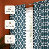 Imprimer Handpicked Soleil - Rod Pocket Printed Semi Blackout Curtain (Blue)