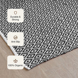 Tessitura Confetti - Diamond Cotton Rug (Grey & White)