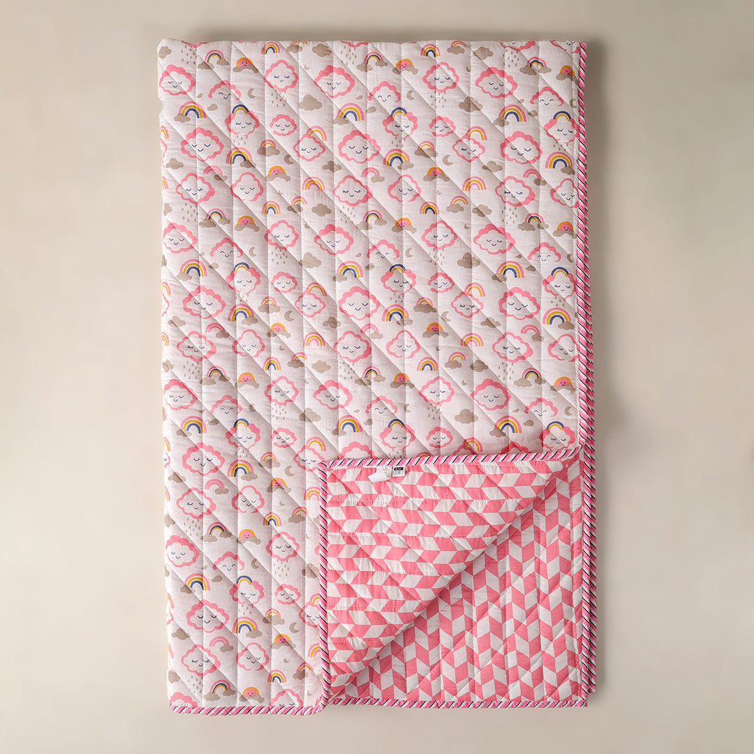 Baby Pink Cloudnine - Printed Baby Blanket