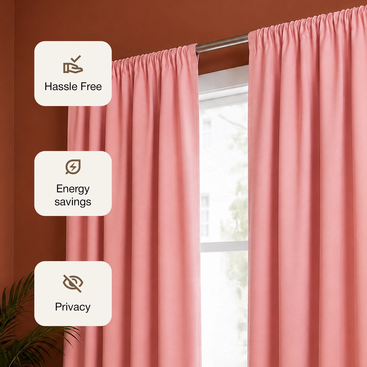 Fort Essential - Black Backing Blackout Curtain
