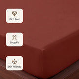 Fort Sublime - Solid Fitted Bedsheet (Maroon)