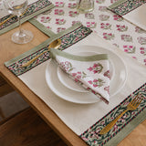 Wild Peony Table Runner with 6 Napkins & 6 Placemats