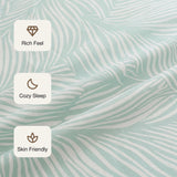 Mint Green Feather - Bedsheet (Green & White)