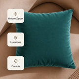Fort Royal - Velvet Solid Dye Cushion Cover (Rama Green)