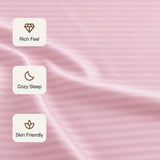 Breton Nap - Satin Stripes Bedsheet (Baby Pink)