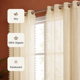 Fort Handpicked Breeze - Beige Sheer Curtain