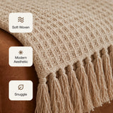Beige - Waffle Throw